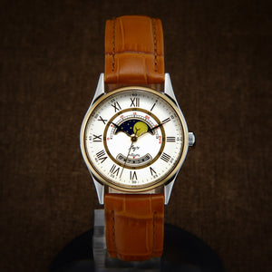 Luch NOS Soviet Ladies Watch With Date And Moon Phases Calendar